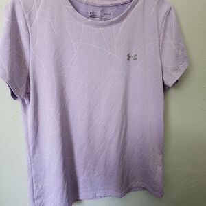 Under Armour Light Purple Tee with Logo Size Large